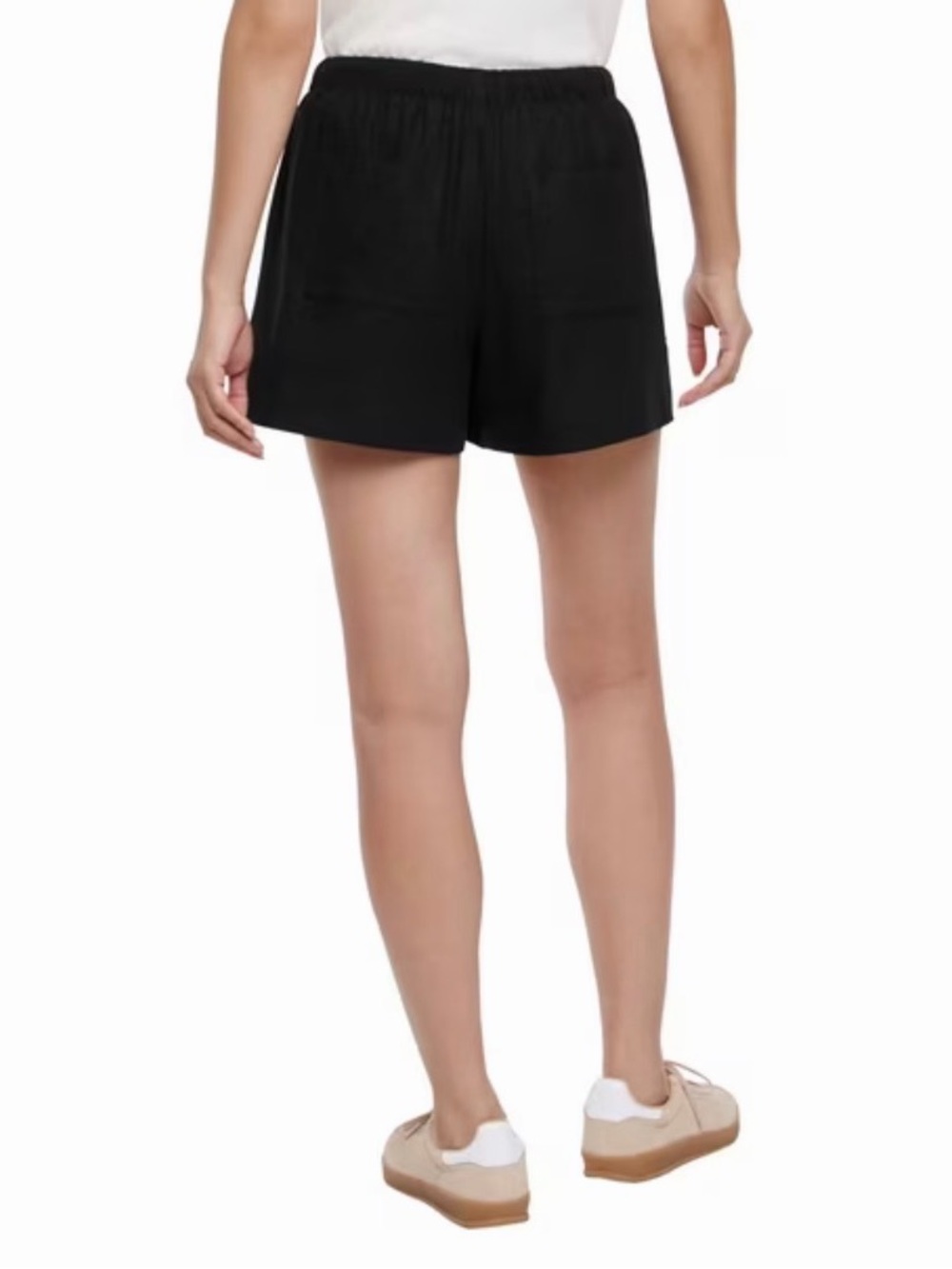GAP Linen Blend Pull On Shorts with Pockets XL Black NWT - Picture 2 of 10